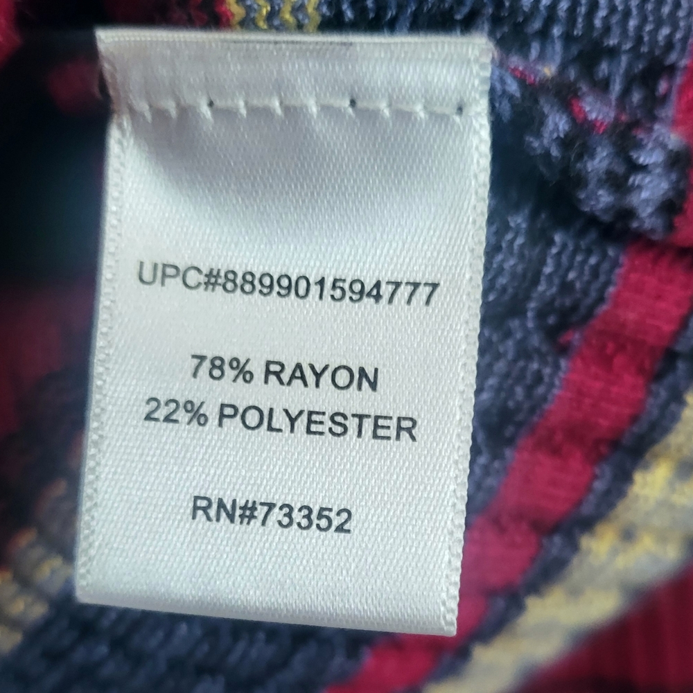 🌿"It's Our Time" Women's Multicolor Striped Rib-Knit Sweater Size Med-XXL 1Size - Picture 6 of 11